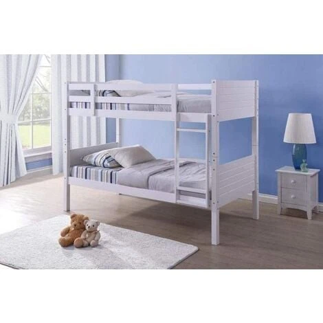 Lala White Wooden Bunk Bed, Converts To 2 Small Single Beds (Frame Only) - 2FT6 Small Single 4 Lala White Wooden Bunk Bed, Converts To 2 Small Single Beds (Frame Only) - 2FT6 Small Single - Image 2