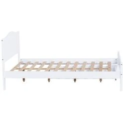Lauren White Wooden Slatted Bed Frame (Frame Only) - 4FT Small Double 8 Lauren White Wooden Slatted Bed Frame (Frame Only) - 4FT Small Double -Children Furniture Store 29016709 3