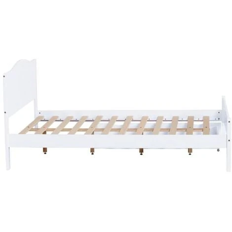 Lauren White Wooden Slatted Bed Frame (Frame Only) - 4FT Small Double 5 Lauren White Wooden Slatted Bed Frame (Frame Only) - 4FT Small Double - Image 3