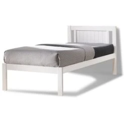 Glory Wooden Slatted Bed Frame In White (Frame Only) - 3FT Single