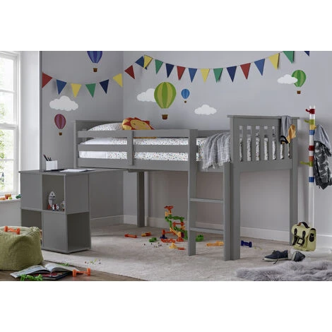 Milo Sleep Station Desk Storage Kids Bed Grey 5 Milo Sleep Station Desk Storage Kids Bed Grey - Image 3