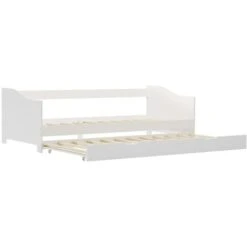 Pull-out Sofa Bed Frame White Pinewood 90x200 Cm -Children Furniture Store 29790639 2