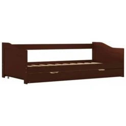 Pull-out Sofa Bed Frame Dark Brown Pinewood 90x200 Cm -Children Furniture Store 29790666 4