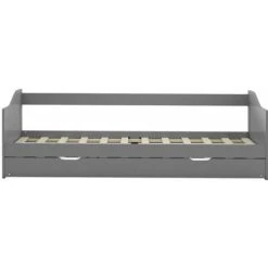 Pull-out Sofa Bed Frame Grey Pinewood 90x200 Cm -Children Furniture Store 29790710 4
