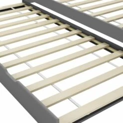 Pull-out Sofa Bed Frame Grey Pinewood 90x200 Cm -Children Furniture Store 29790710 5