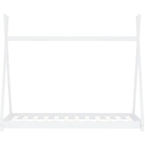 Kids Bed Frame White Solid Pine Wood 80x160 Cm 5 Kids Bed Frame White Solid Pine Wood 80x160 Cm - Image 3