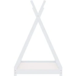 Kids Bed Frame White Solid Pine Wood 80x160 Cm 10 Kids Bed Frame White Solid Pine Wood 80x160 Cm -Children Furniture Store 29790786 4