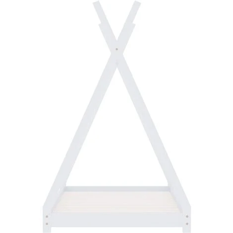 Kids Bed Frame White Solid Pine Wood 80x160 Cm 6 Kids Bed Frame White Solid Pine Wood 80x160 Cm - Image 4
