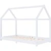 Kids Bed Frame White Solid Pine Wood 70x140 Cm 2 Kids Bed Frame White Solid Pine Wood 70x140 Cm -Children Furniture Store 29790836 1