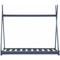 Kids Bed Frame Grey Solid Pine Wood 70x140 Cm -Children Furniture Store 29790841 3