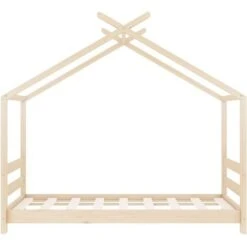 Kids Bed Frame Solid Pine Wood 70x140 Cm 10 Kids Bed Frame Solid Pine Wood 70x140 Cm -Children Furniture Store 29800655 4