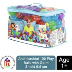 Bestway Up, In & Over Antimicrobial 100 Play Balls With Germ Shield 6.5 Cm
