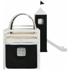 Nehru European Single Mid Sleeper Bed With Curtain By Zoomie Kids -Children Furniture Store 32361685 3