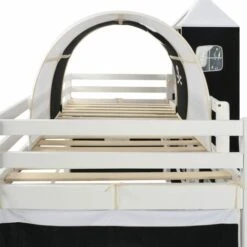 Nehru European Single Mid Sleeper Bed With Curtain By Zoomie Kids -Children Furniture Store 32361685 4