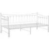 Pull-out Sofa Bed Frame White Metal 90x200 Cm VidaXL -Children Furniture Store 35178320 1