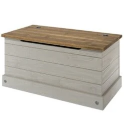 Corona Grey Ottoman Storage Wood Chest Toy Chest Bedding Pine Blanket Box -Children Furniture Store 36857566 4