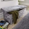 Extra Large Folding Ottoman Grey Ice Velvet Fabric Chest Storage Space Saving 2 Extra Large Folding Ottoman Grey Ice Velvet Fabric Chest Storage Space Saving -Children Furniture Store 36857680 1