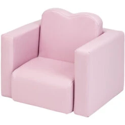 2in1 Children Sofa Multi-Functional Kids Armchair Sofa And Table-Pink