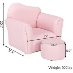 Children Single Sofa Kids Sofa Chair Bent Back -Pink -Children Furniture Store 37853714 3