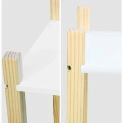 Children's Bookcase With 3 Shelves, Two Sliding Doors, 70x30x106.5cm - Tobias - Natural Pine, Painted White 11 Children's Bookcase With 3 Shelves, Two Sliding Doors, 70x30x106.5cm - Tobias - Natural Pine, Painted White -Children Furniture Store 45404832 5