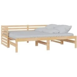 Pull-out Day Bed Solid Pinewood 2x(90x200) Cm VidaXL
