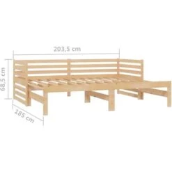 Pull-out Day Bed Solid Pinewood 2x(90x200) Cm VidaXL -Children Furniture Store 46473314 3