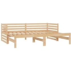 Pull-out Day Bed Solid Pinewood 2x(90x200) Cm VidaXL -Children Furniture Store 46473314 5