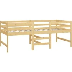 Mid-high Bed Solid Pinewood 90x200 Cm VidaXL -Children Furniture Store 46474239 4