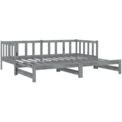 Pull-out Day Bed Grey Solid Pinewood 2x VidaXL 11 Pull-out Day Bed Grey Solid Pinewood 2x VidaXL -Children Furniture Store 47296084 5