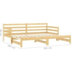 Pull-out Day Bed Solid Pinewood 2x VidaXL -Children Furniture Store 47747381 3