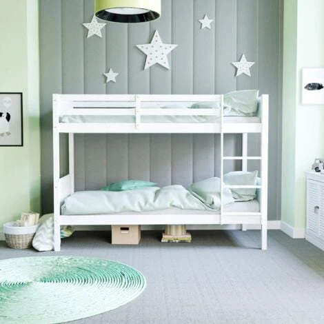 Gemini 3ft Single Wood Detachable Bunk Bed, White 5 Gemini 3ft Single Wood Detachable Bunk Bed, White - Image 3
