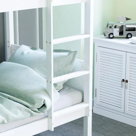 Gemini 3ft Single Wood Detachable Bunk Bed, White 6 Gemini 3ft Single Wood Detachable Bunk Bed, White - Image 4