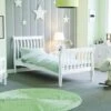 Orion 3ft Single Solid Wood Sleigh Bed, White, 190 X 90 Cm -Children Furniture Store 49193924 1