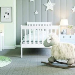 Orion 3ft Single Solid Wood Sleigh Bed, White, 190 X 90 Cm -Children Furniture Store 49193924 3