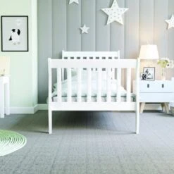 Orion 3ft Single Solid Wood Sleigh Bed, White, 190 X 90 Cm -Children Furniture Store 49193924 4