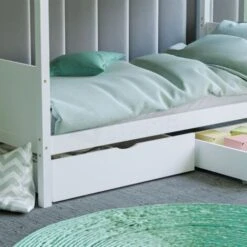 Gemini 3ft Single Wood Detachable Bunk Bed 2pc Underbed Drawers, White -Children Furniture Store 49193969 4