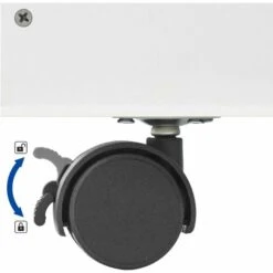 Songmics Toy Organiser, Children’s Bookshelf With 3 Shelves, Removable Storage Box With Wheels, Multipurpose, For Children's Room And Playroom, White GKR41WT -Children Furniture Store 50052308 4