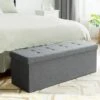 Folding Storage Ottoman Bench Tufted Faux Leather Toy Box Foot Stool Bench Seat -Children Furniture Store 50914407 1