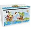 Large Wheeled Wooden Toy Box For With Stool Seat - Pirates -Children Furniture Store 51194637 1