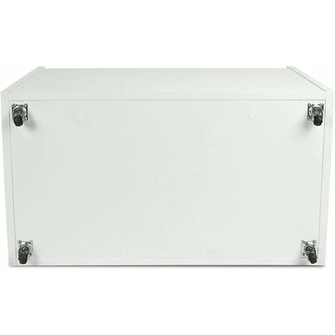 Large Wheeled Wooden Toy Box For With Stool Seat - White 5 Large Wheeled Wooden Toy Box For With Stool Seat - White - Image 3