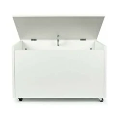 Large Wheeled Wooden Toy Box For With Stool Seat - Butterflies -Children Furniture Store 51194643 2