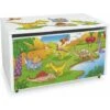 Large Wheeled Wooden Toy Box For With Stool Seat - Dino -Children Furniture Store 51194645 1