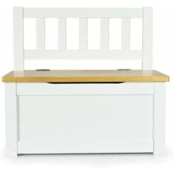 Wooden Toy Box With A Bench - Pola - WHITE/PINE 7 Wooden Toy Box With A Bench - Pola - WHITE/PINE -Children Furniture Store 51194660 3