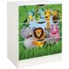 White Chest Of Drawers - ROMA - Jungle Animals 2 White Chest Of Drawers - ROMA - Jungle Animals -Children Furniture Store 51194671 1