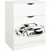 White Chest Of Drawers - ROMA - Racing Car 1 White Chest Of Drawers - ROMA - Racing Car -Children Furniture Store 51194676 1