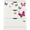 White Chest Of Drawers - ROMA - Butterflies 1 White Chest Of Drawers - ROMA - Butterflies -Children Furniture Store 51194683 1