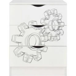 White Chest Of Drawers - ROMA - Machinery