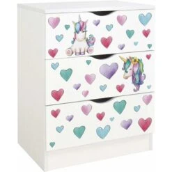 White Chest Of Drawers - ROMA - Unicorn