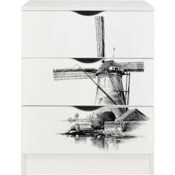 White Chest Of Drawers - ROMA - Windmill