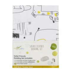 7 Piece Sydney Grey Toddler Bed Bundle With Kinder Flow Mattress Safari Friends Bedding Set | Kids Bed And Children's Bed 8 7 Piece Sydney Grey Toddler Bed Bundle With Kinder Flow Mattress Safari Friends Bedding Set | Kids Bed And Children's Bed -Children Furniture Store 51236567 3